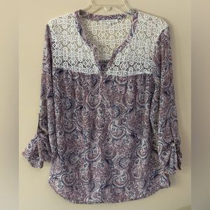 Daniel Rainn Ladies Paisley Print Top - Size L